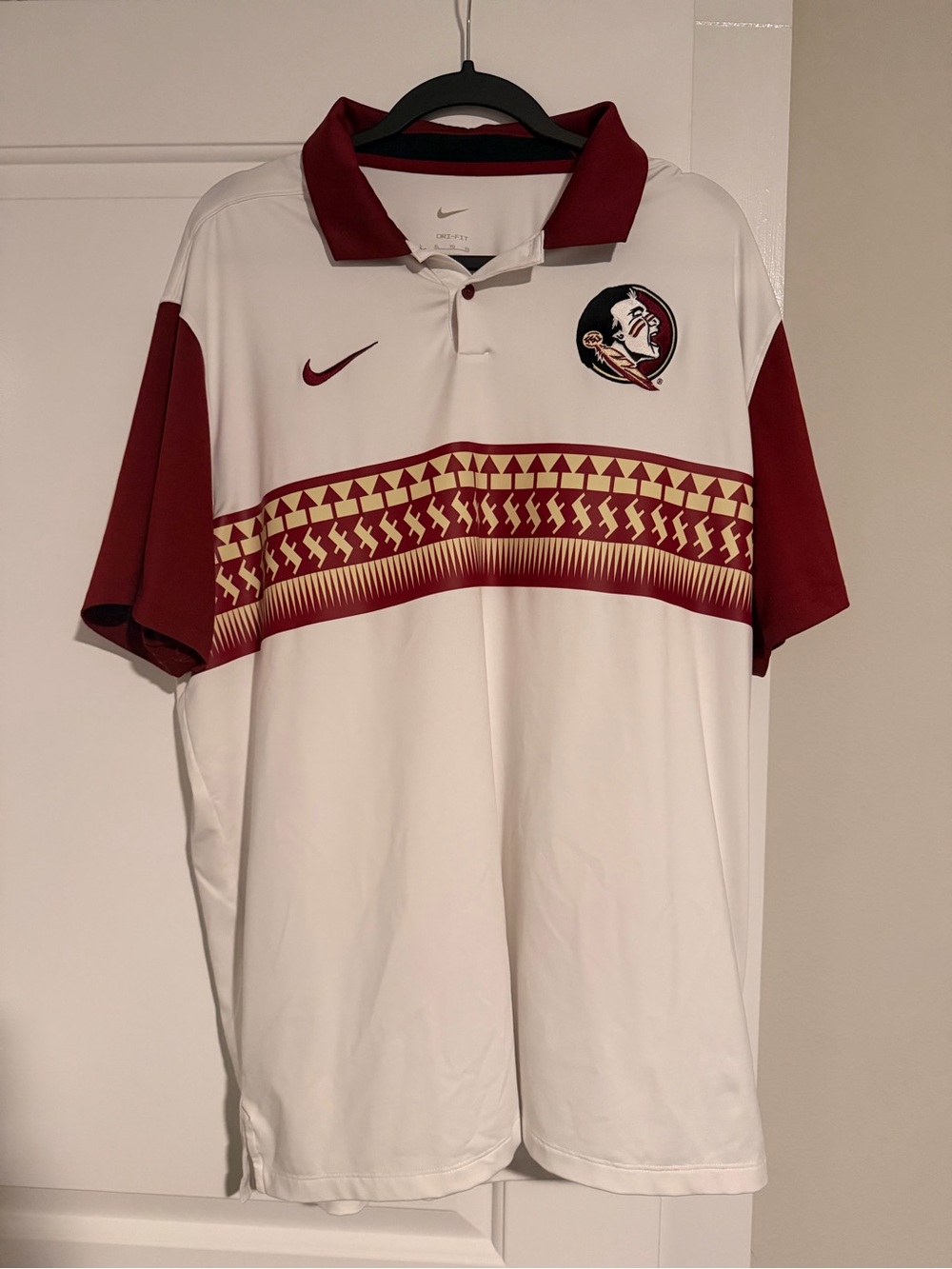 FLORIDA STATE UNIVERSITY NIKE DR FIT POLO SHIRT MENS SIZE LARGE